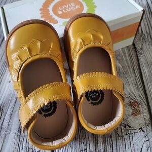 Livie and Luca Ruche Mary Jane Shoes Butterscotch NIB